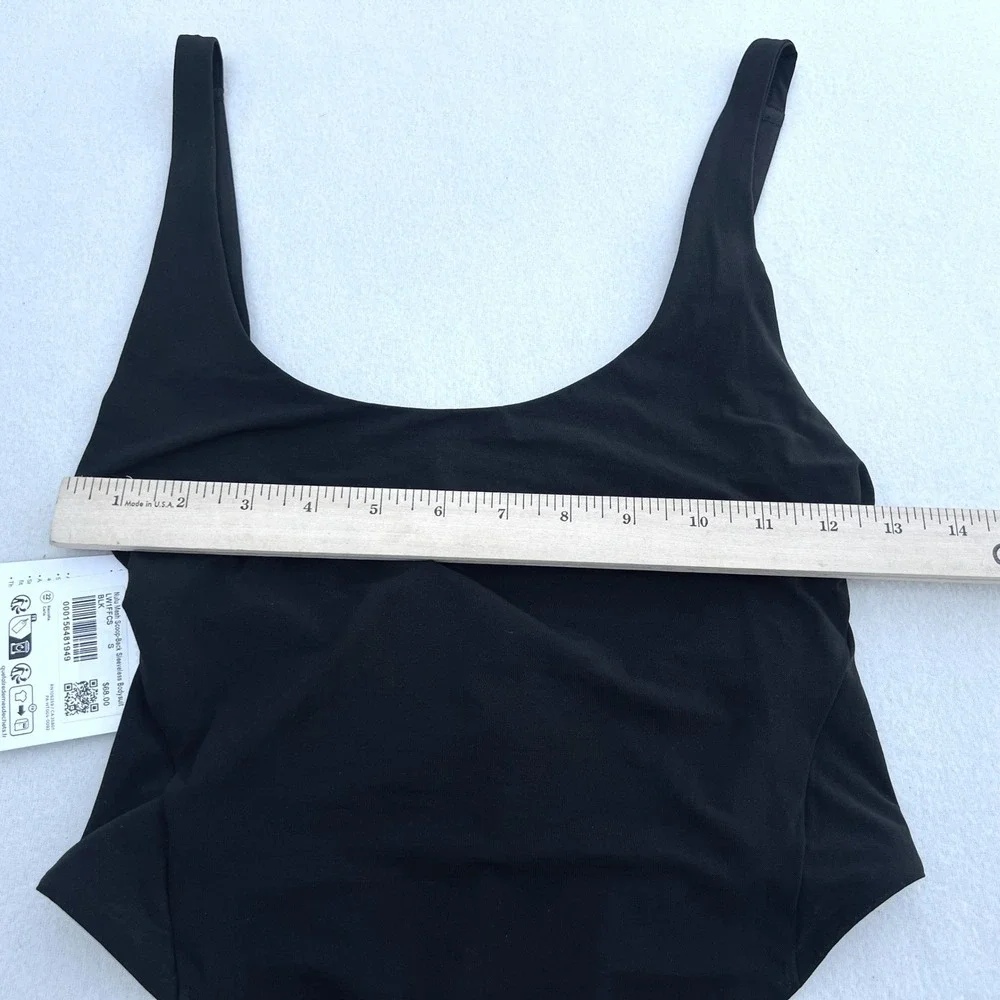 Lululemon Nulu Mesh Scoop-Back Sleeveless Bodysuit Black LW1FFCS Womens Size S
